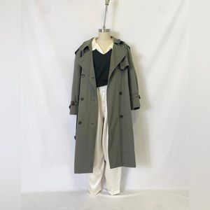 VINTAGE OLIVE TRENCH COAT